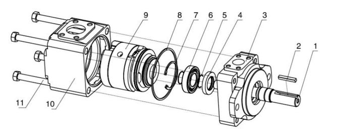 合せ釘Pinのベーンの構造が付いているT6CCMW B22 B10デニソンのベーン・ポンプ
